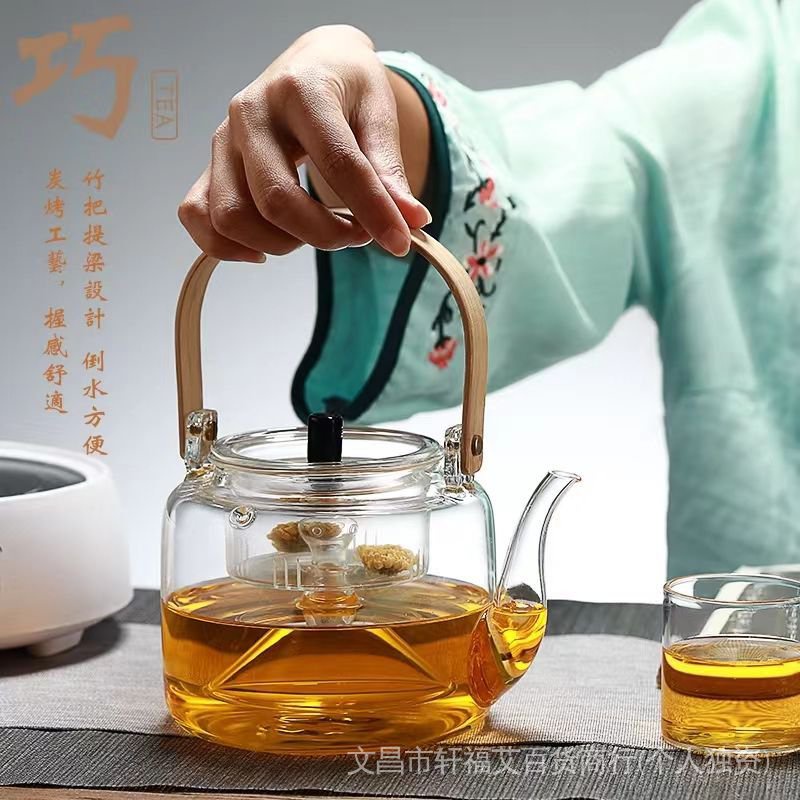 ♚♚ Kính Bộ Ấm Trà Bằng Thủy Tinh Chịu Nhiệt Cao Tiện Dụng