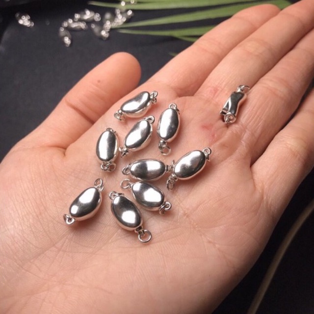 Khóa vòng trơn hình thỏi bạc - KL144