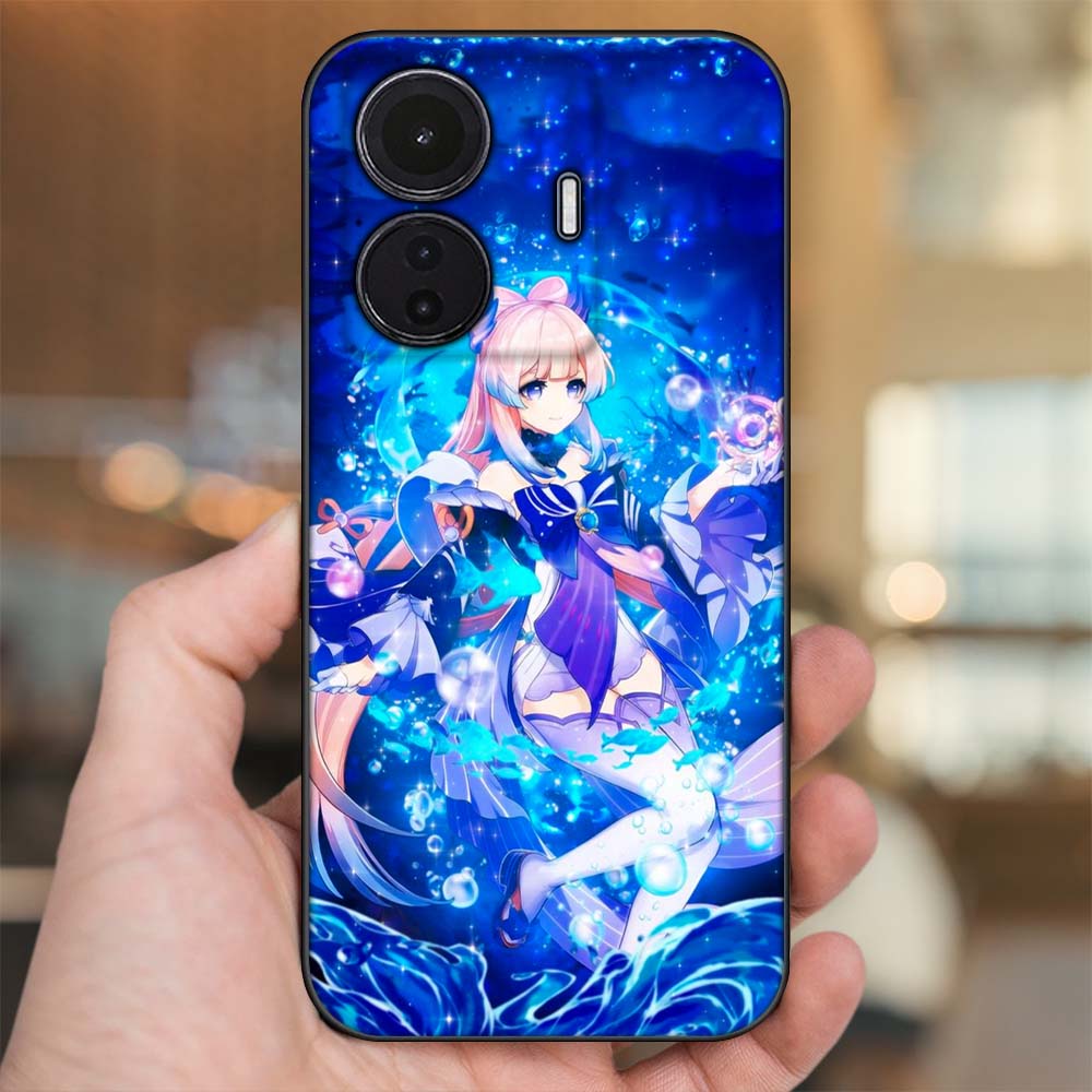 Ốp lưng Vivo T1 5G viền đen in hình Sangonomiya Kokomi Genshin Impact