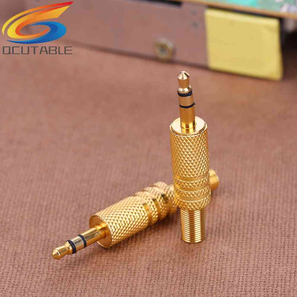 Bộ 2 Đầu Nối Jack Cắm Tai Nghe 3.5mm 1 / 8Inch