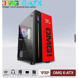 Case vsp led gaming omg-e atx lắp được 2 cpu