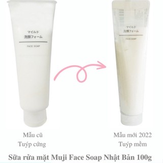 mẫu mới Sữa rửa mặt Muji 120g Face Soap