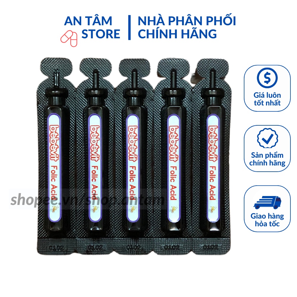 Bebevit Folic Acid bổ xung sắt và các thành phần thiết yếu cho quá trình tạo máu