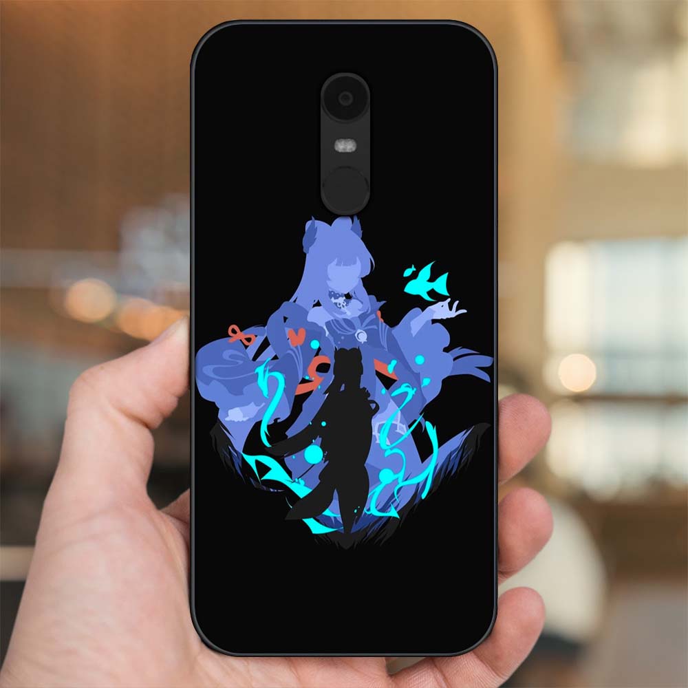 Ốp lưng Xiaomi Redmi 5 Plus viền đen in hình Sangonomiya Kokomi Genshin Impact