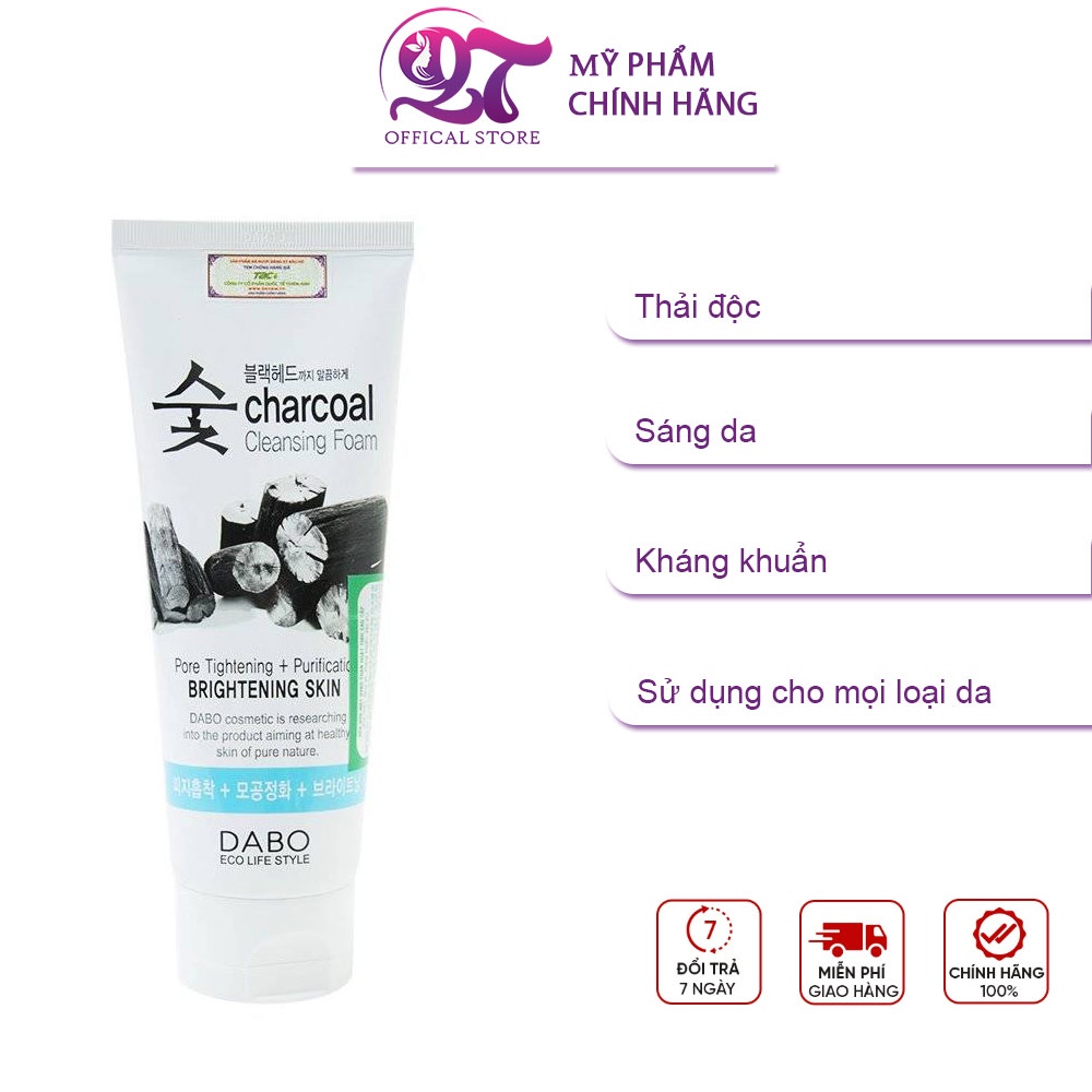 Sữa rửa mặt DABO than hoạt tính cao cấp 60ml