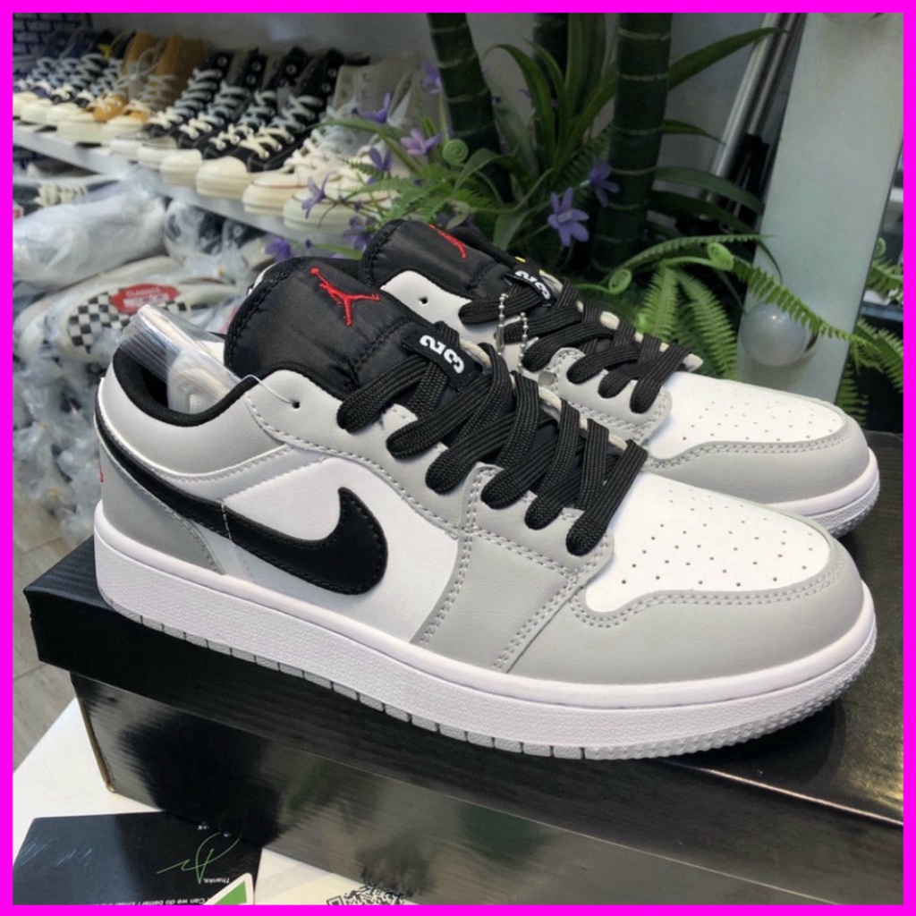 Giày Nam Xám Chỉ Đỏ cổ thấp , dành hottrend dành cho nam nữ Xmenshop2