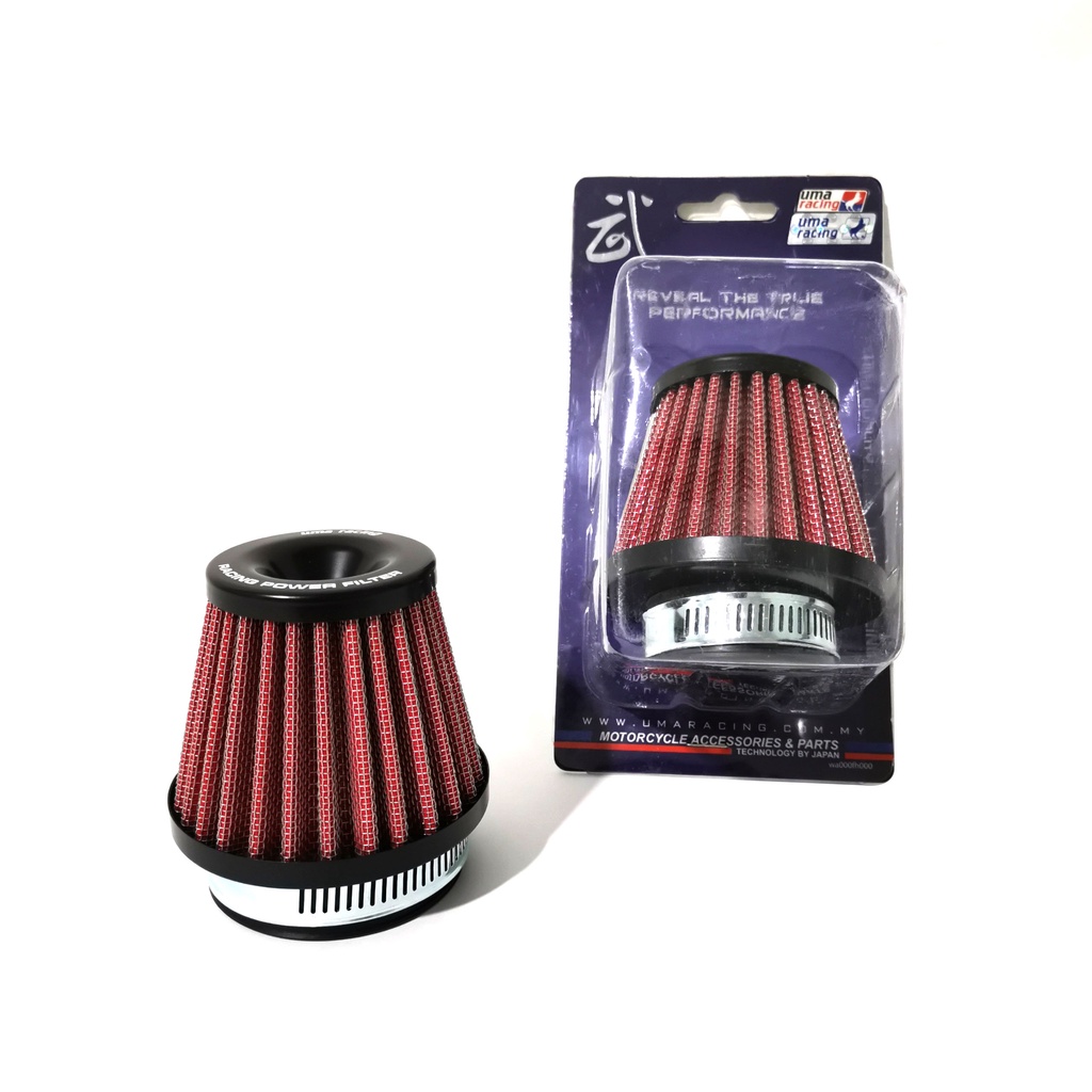 Lọc gió trụ bánh ú Uma Racing size 35, 38 và 48 chính hãng cho xe zin, pô e