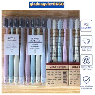 Sét 4 Bàn Chải Đánh Răng MUJI nhật bản/Bàn chải đánh răng muji sét 4 cái xuất nhật bàn chải mềm