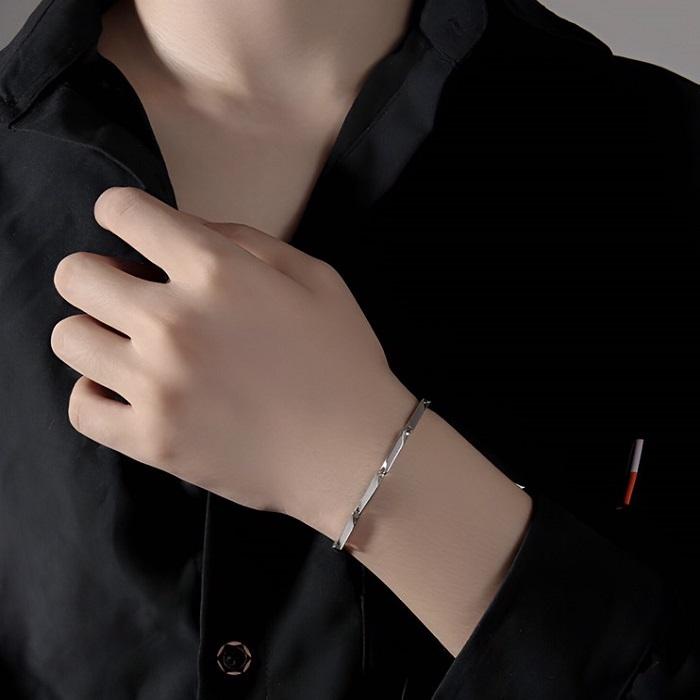 [LÌ XÌ NHẪN] Vòng tay Xích Trơn nam PT9 - KuuClothes