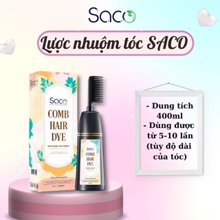 Lược nhuộm tóc Saco - Dầu gội nhuộm tóc Saco 400ml