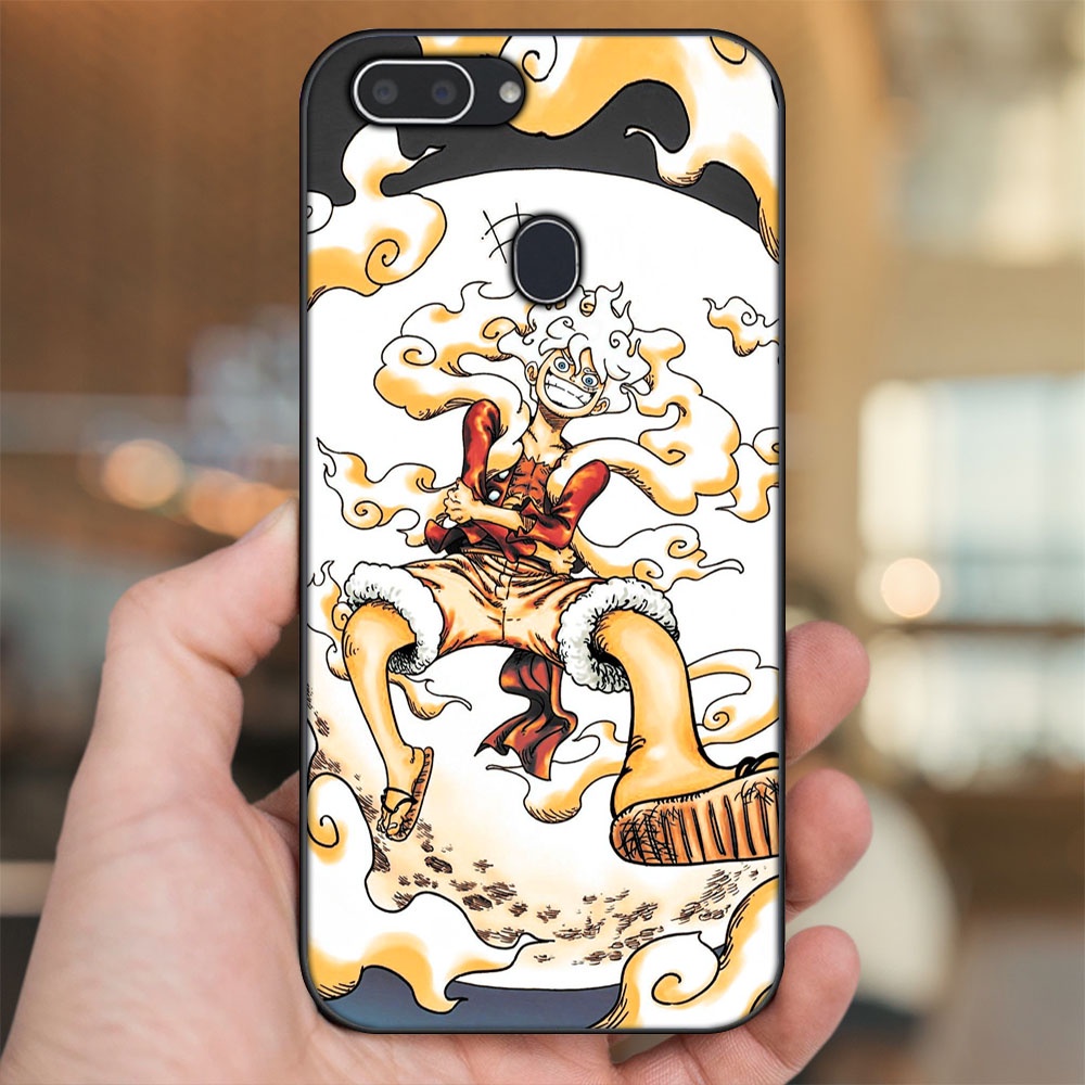 Ốp lưng Realme 2 viền đen in hình Luffy Gear 5 Nika One Piece Đảo Hải Tặc
