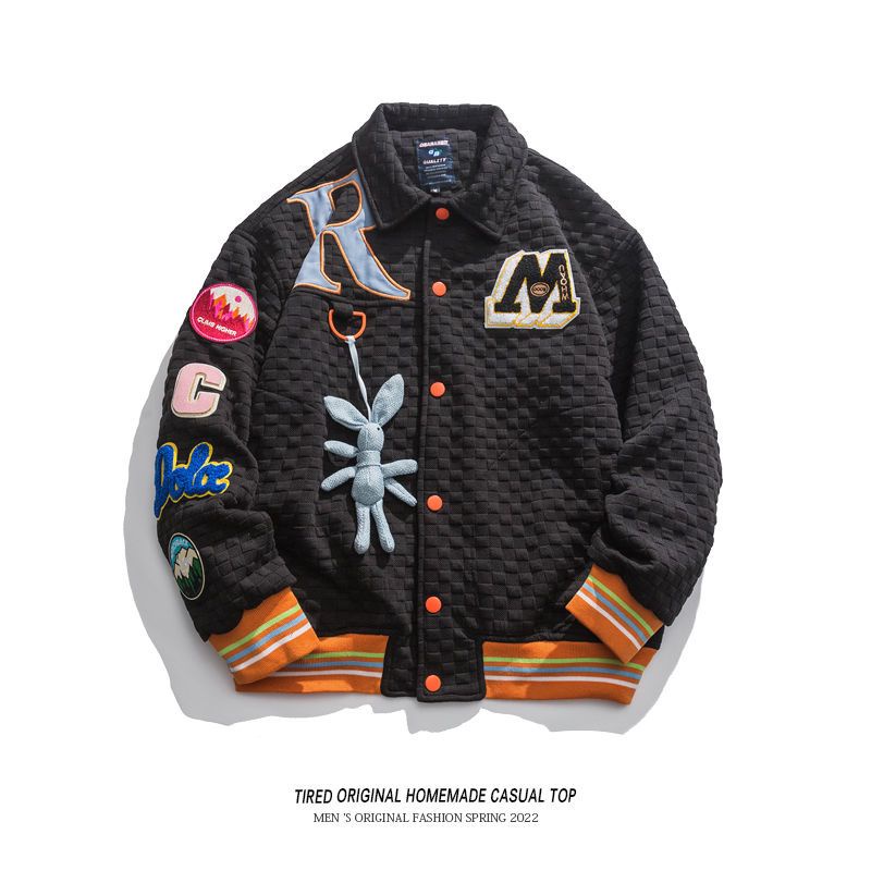 Áo Khoác Bóng Chày Dáng Rộng Phong Cách Mới Thời Trang Xuân Thu Cho Nam varsity jacket áo varsity jacket áo khoác varsity jacket varsity jacket nam varsity jacket 2hand áo varsity jacket nam varsity jacket bomber