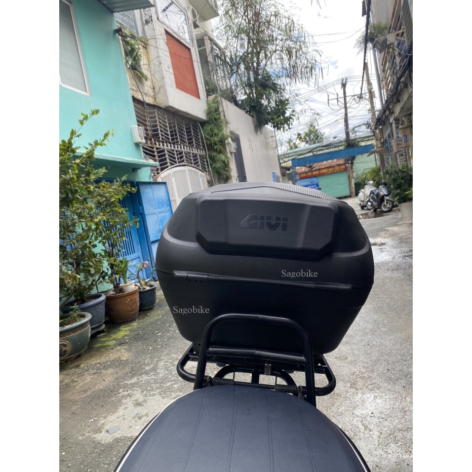 Thùng xe Vespa Primavera, thùng givi B34NT, tựa lưng BB42N, thùng không bao gồm baga, hàng Givi chính hãng, bh 2 năm