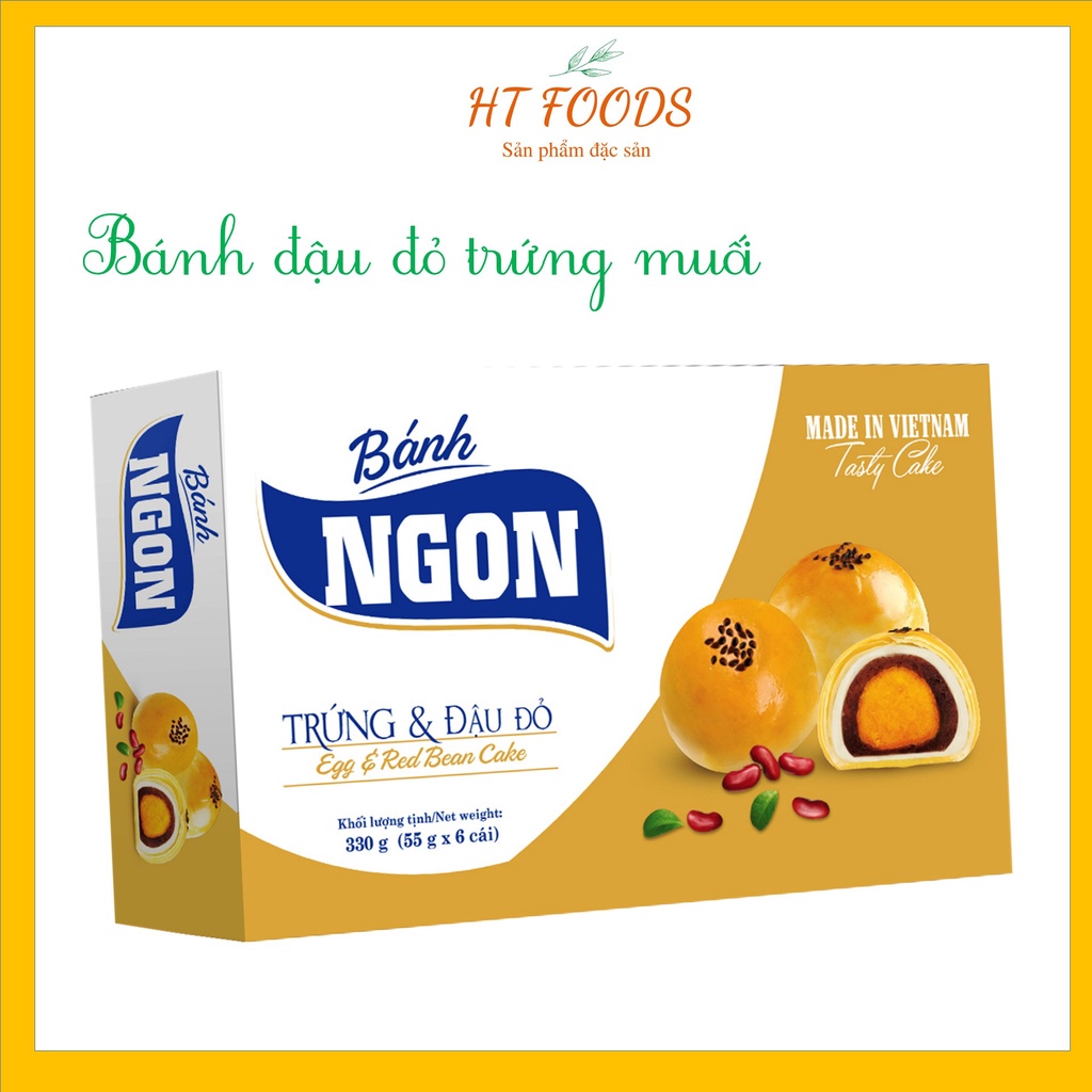 (DATE MỚI)Bánh đậu đỏ và trứng muối (Bánh Ngon Duy Tân), (sản phẩm OCOP 4 sao), đặc sản Sóc Trăng
