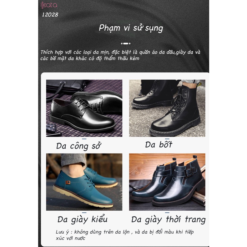 Xi đánh bóng giày nhanh, xi không màu dùng cho nhiều loại da kèm mút chải giày 2 mặt 12028