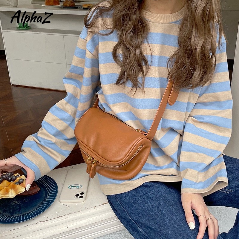 AlphaZ Túi Đeo Chéo Vai Hình Gối Phong Cách niche Đơn Giản Dễ Phối Đồ Phong Cách Mới Hợp Thời Trang