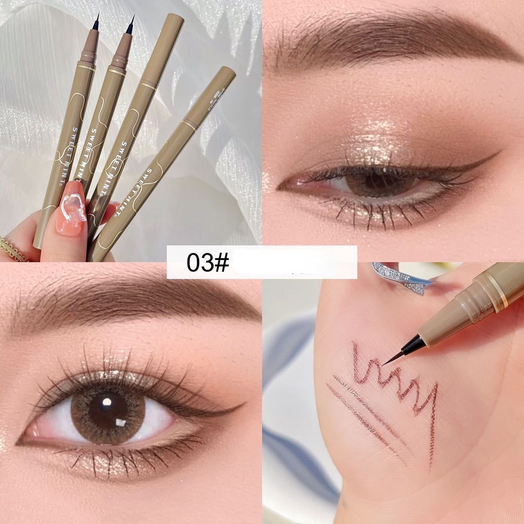 Bút Kẻ Mắt Dạng Lỏng Sweet Mint 0.05mm Nhanh Khô Chống Thấm Nước Không Nhòe