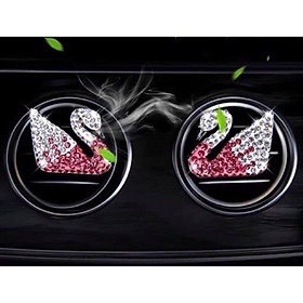 SET 2 thiên nga bay cài cửa gió xe ô tô kèm tinh dầu thơm cao cấp