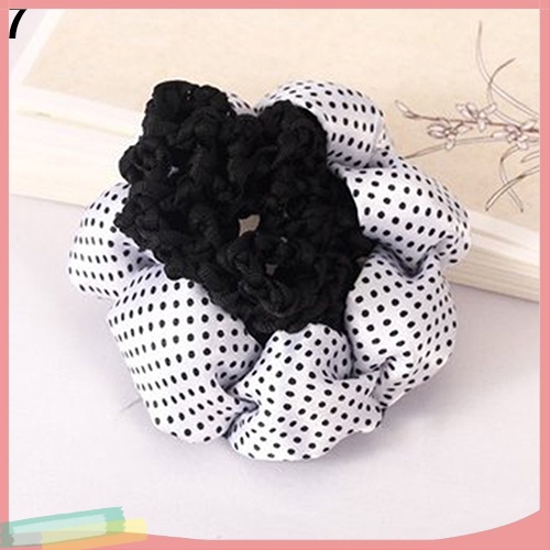 Lưới búi tóc họa tiết chấm bi thời trang cá tính cho nữ