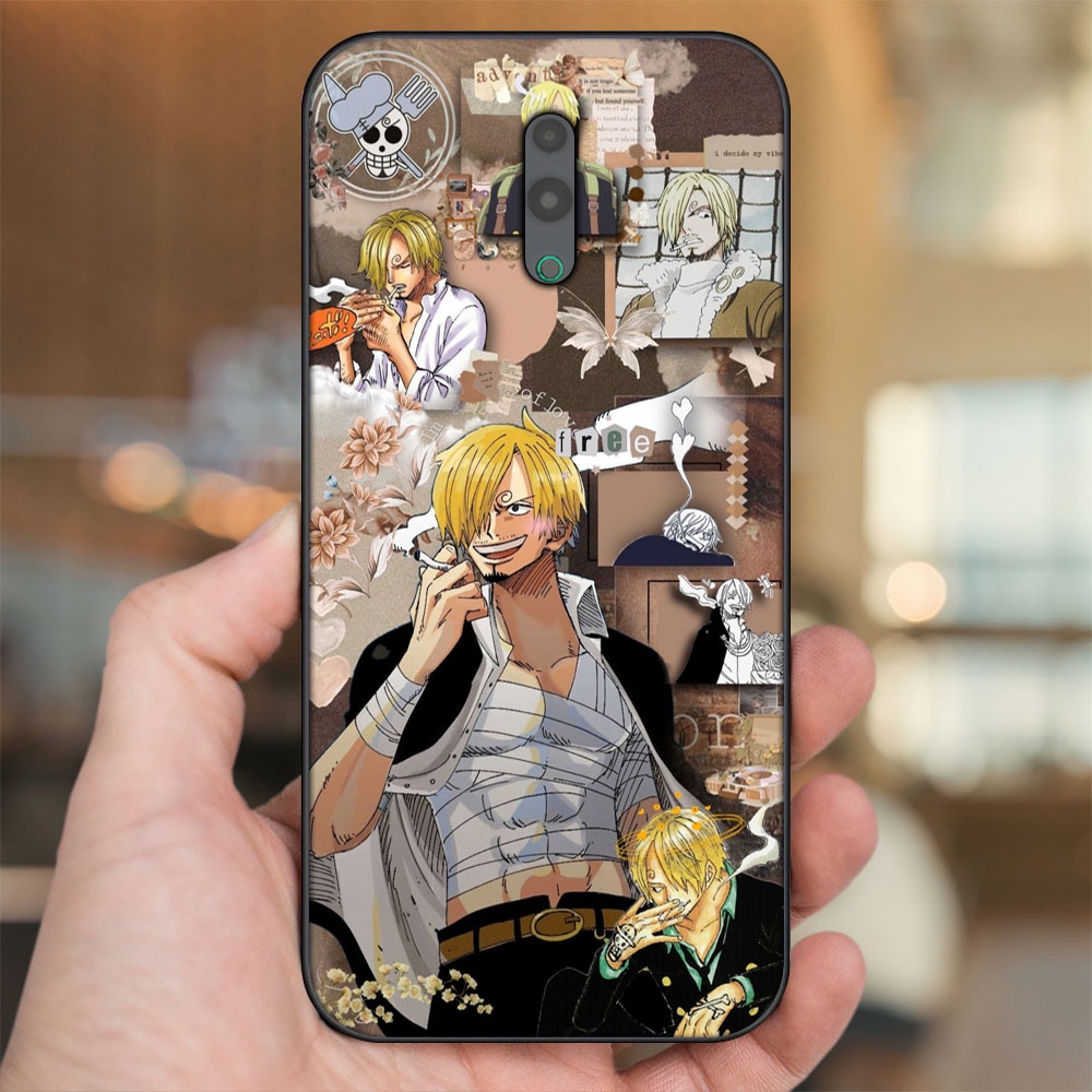 Ốp lưng Oppo Reno viền đen in hình Sanji One Piece Đảo Hải Tặc