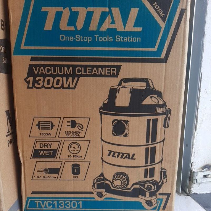 Máy hút bụi công nghiệp 30L TOTAL 1300w  Hút khô và nước đều được