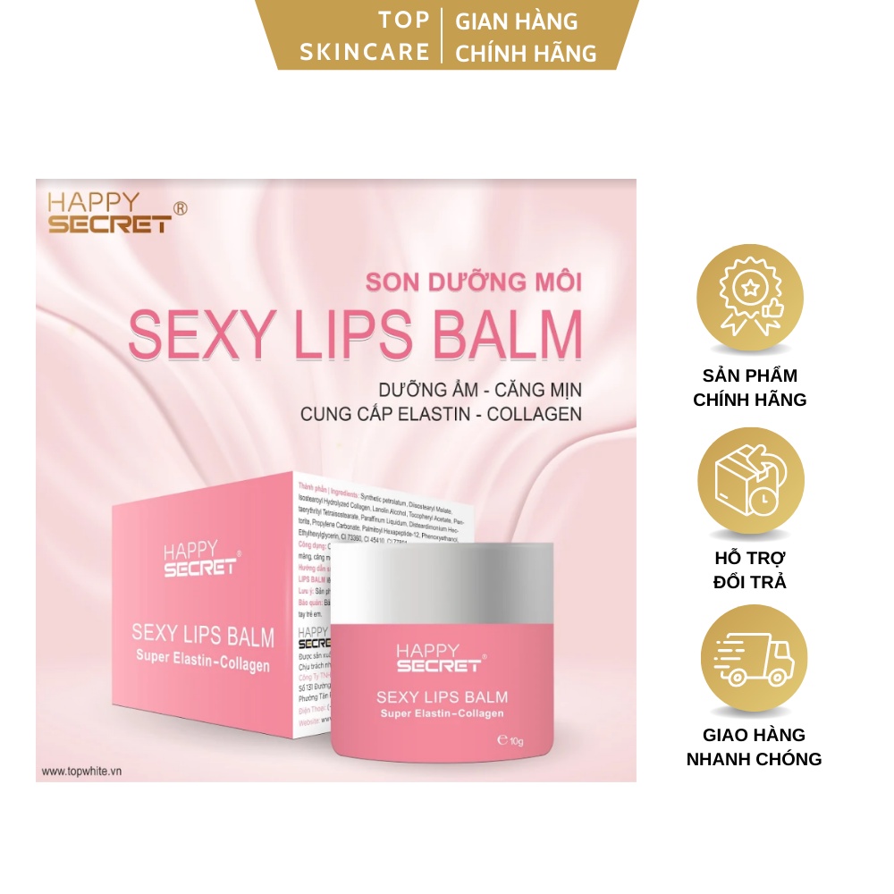 Son Ủ Mềm Môi Top White Giữ Ẩm Tối Ưu, Chống Thâm Môi, Giúp Đôi Môi Hồng Hào Căng Mọng Suốt Ngày Dài