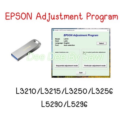 Điều chỉnh chương trình hộp mực EPSON L3210 / L3216 / L3256 / L3250 / L5290 Trong suốt * * *