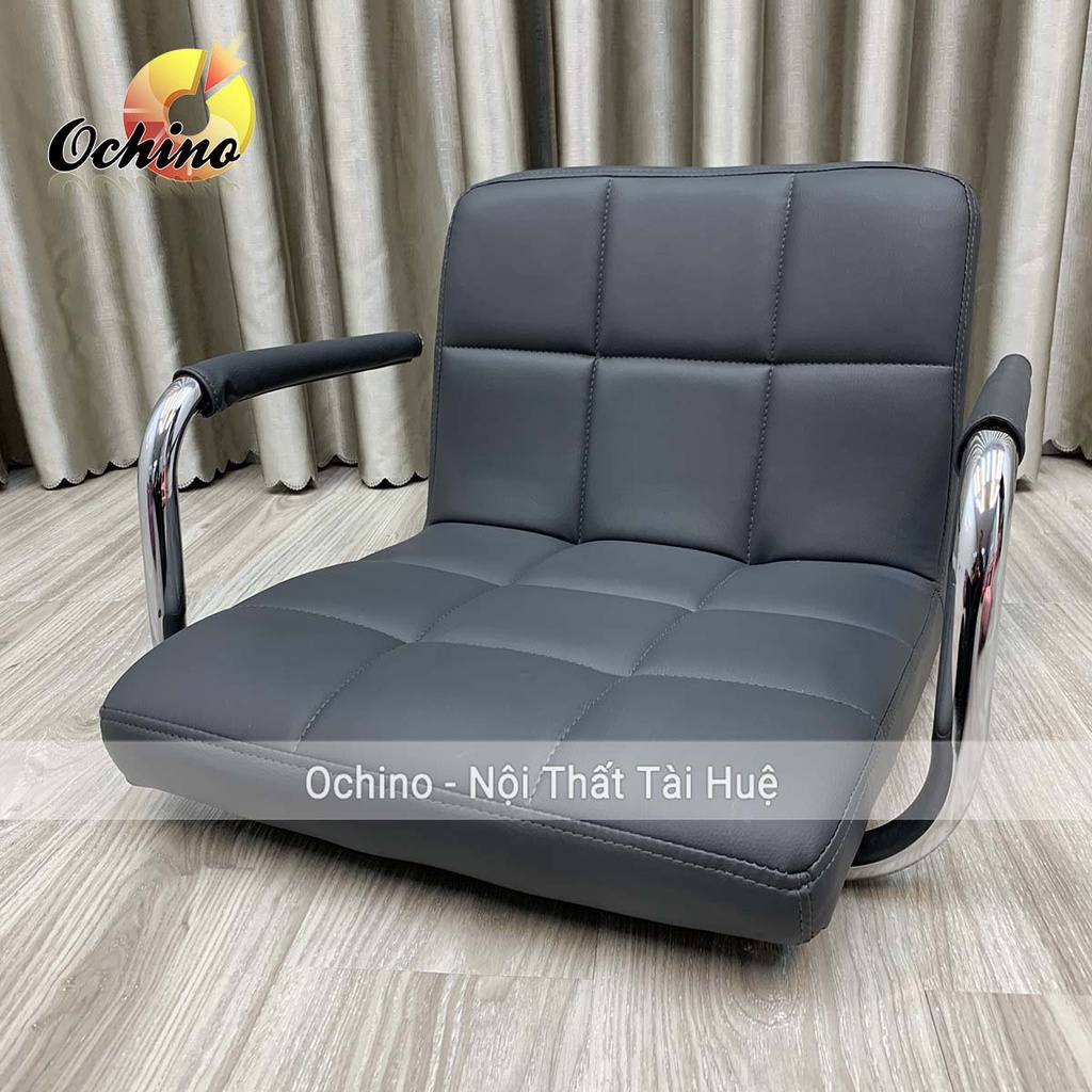 Đệm Ghế Quầy Bar, Mặt Ghế Quầy Thu Ngân  Mẫu Vịn Tay Inox Có Tay sang chảnh (Không Chân)