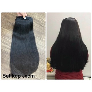 Tóc nối kẹp phím loại thẳng tóc nhân tạo