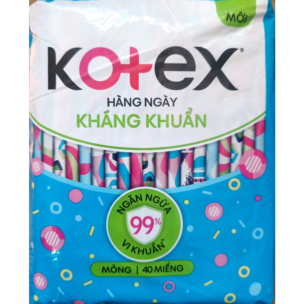 Băng Vệ Sinh Kotex hằng ngày kháng khuẩn 40 Miếng / gói