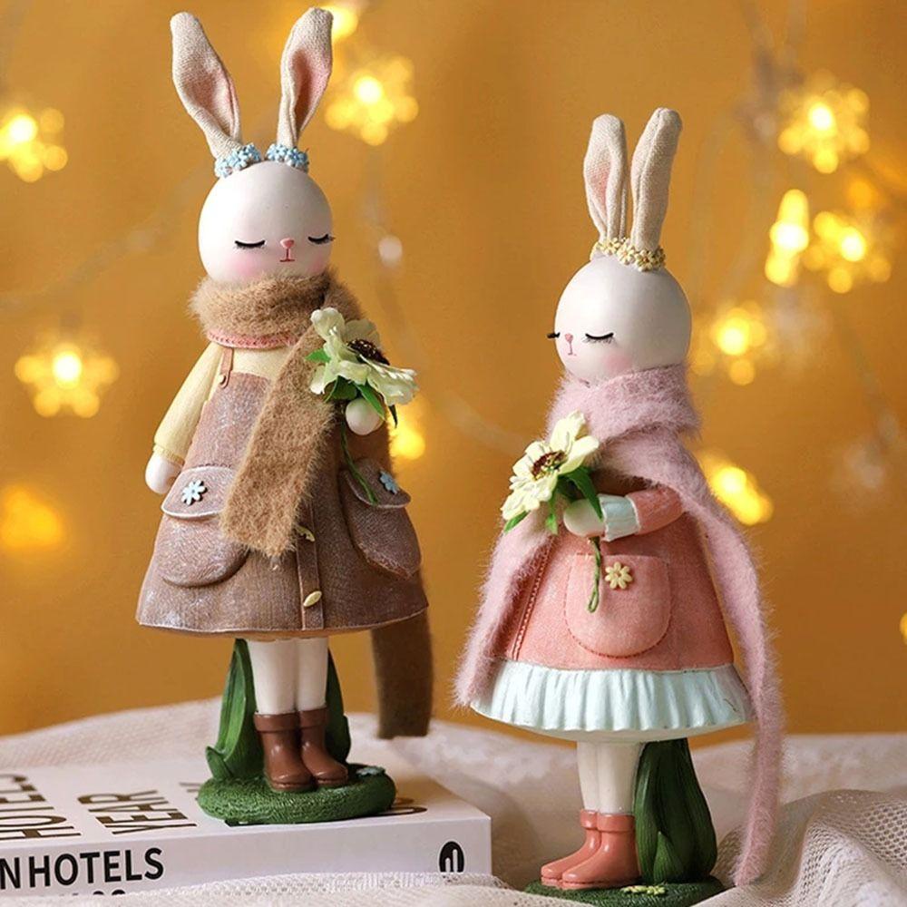 Thỏ Phục Sinh Bằng Nhựa Resin Để Bàn Trang Trí Nhà Cửa