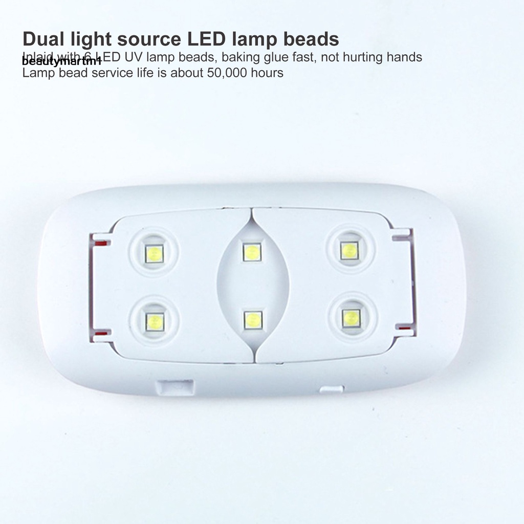 1 Bộ 1 Bộ Đèn UV 6 Bóng Nhanh Khô Dùng Để Hong Khô Sơn Móng Tay