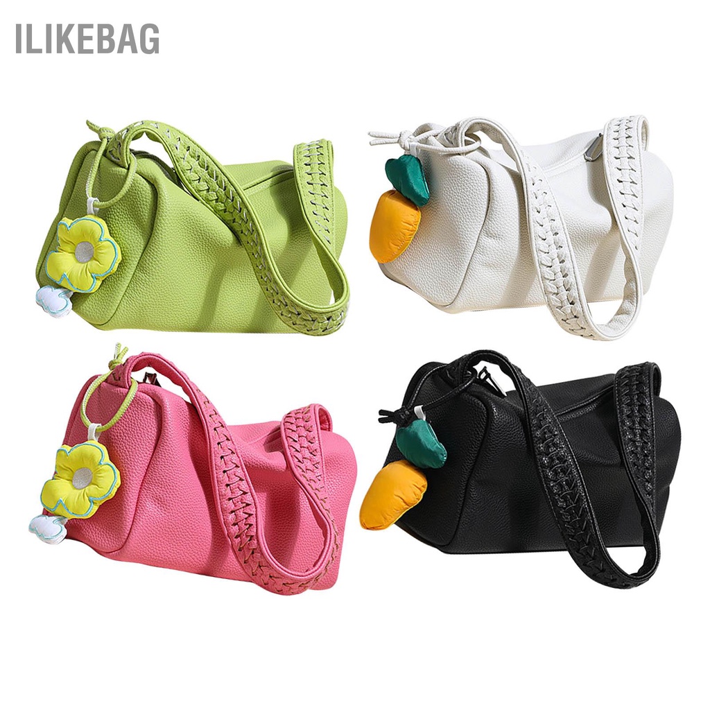 Có thể bán buôn Túi Xách Da PU Màu Trơn Kèm Móc Khóa Thời Trang Cho Nữ Ilikebag Hàng giao ngay