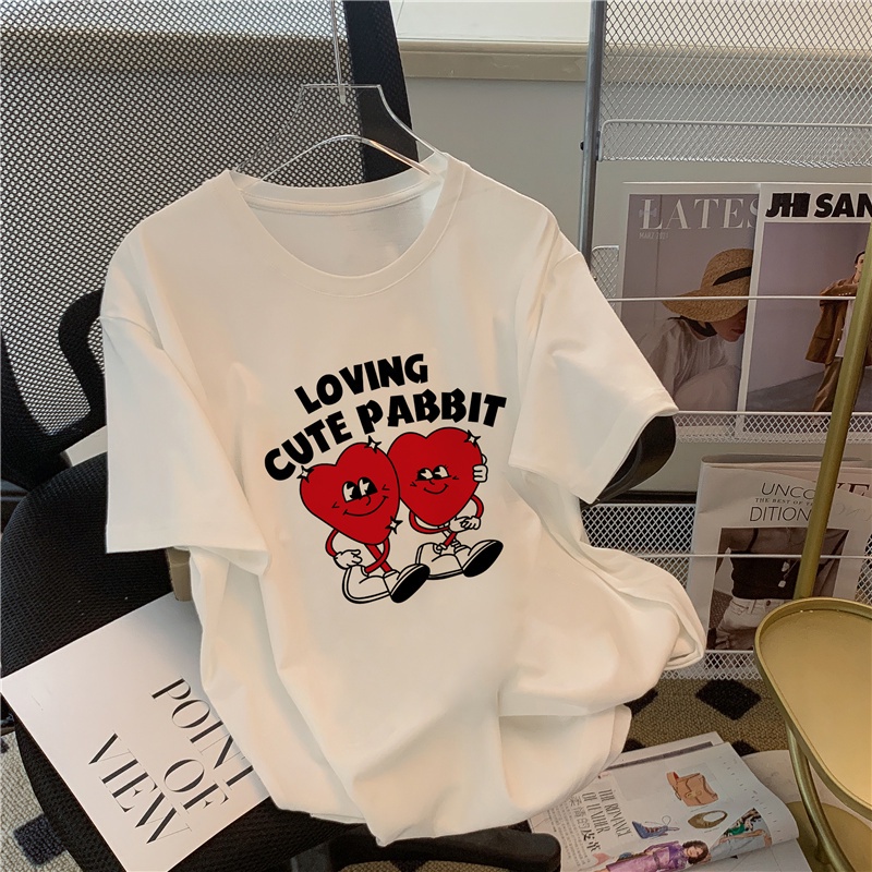 NRVP Áo Thun 100% Cotton Tay Ngắn Dáng Rộng