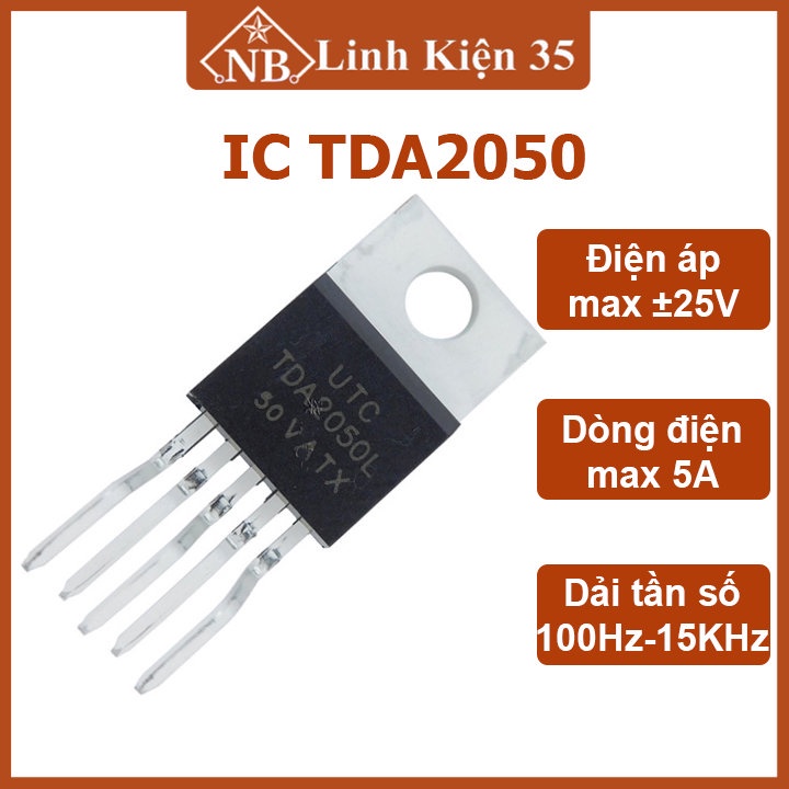 IC khuếch đại âm thanh TDA2050 kiểu chân TO-220 5P
