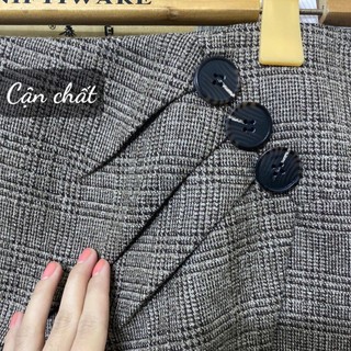 Chân váy dạ vạt chéo