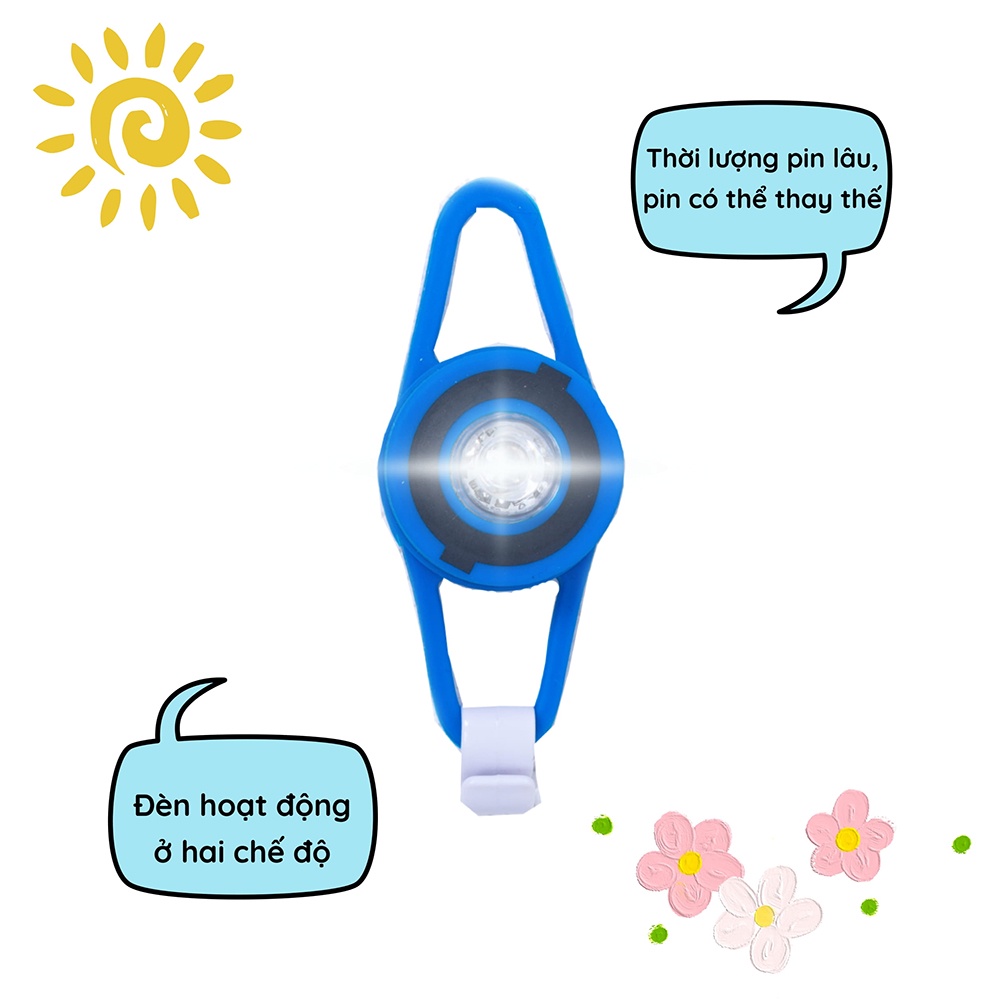 Đèn phát sáng LED xe trượt scooter Globber - xanh dương