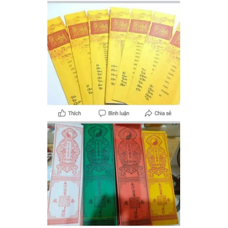 BỘ SỚ CÚNG TẾT ĐÓN MỪNG TÂN XUÂN 8 lá sớ có kèm theo 8 vỏ sớ đỏ hoặc vàng
