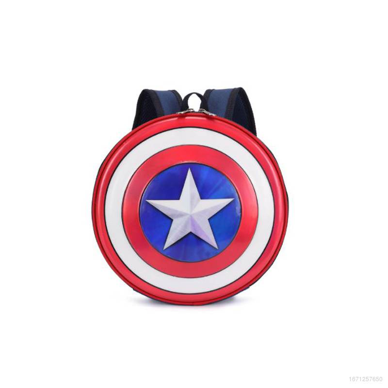 Balo Đi Học Đa Năng Chống Thấm Nước In Họa Tiết Captain America GN2 Thời Trang Cho Nữ