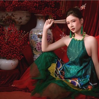 set yếm chụp tết