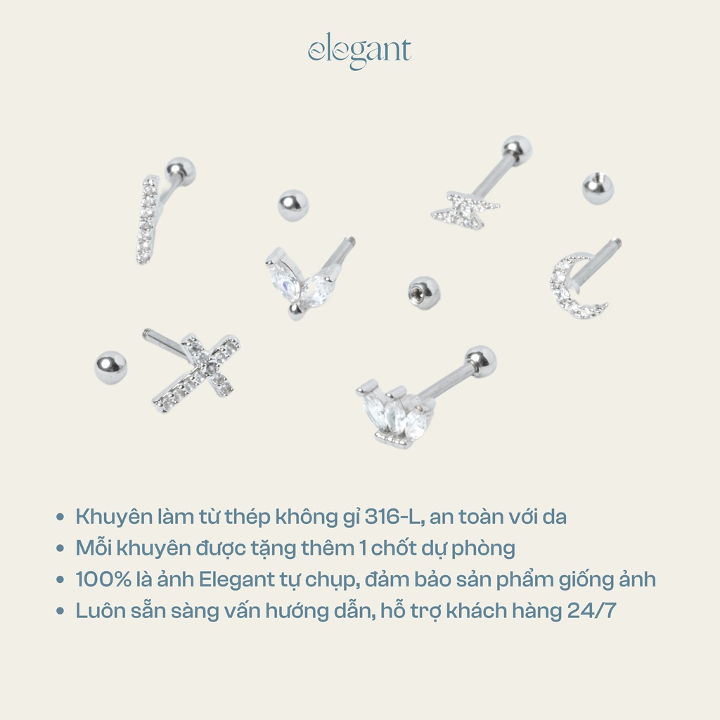 Khuyên tai đá CRYSTAL WINGS Elegant