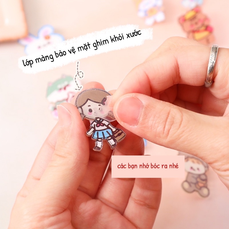 Huy hiệu Pin ,ghim cài áo quần balo nhiều mẫu Dễ thương cute-ST040