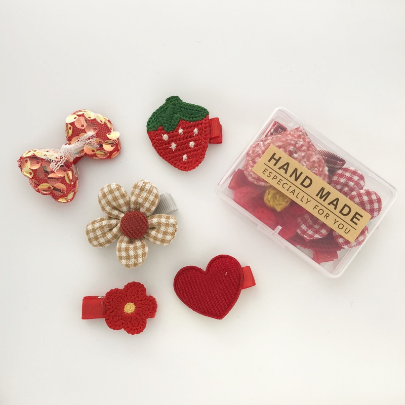 Bộ Kẹp Tóc Đính Nơ Nhỏ Dễ Thương Cho Bé Gái