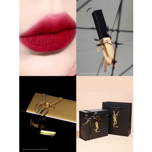Ysl Saint Laurent Son Môi Lì Họa Tiết Dập Nổi LOGO Giáng Sinh 2021