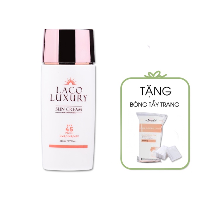 [Chính hãng] Kem Chống Nắng  Laco Luxury Sun Cream : Chất kem lỏng, nhẹ, tốc độ thẩm thấu nhanh, không gây bết dính