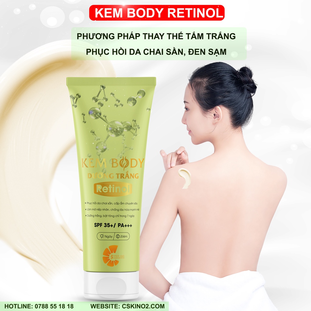 C SKIN.02 - Body Lotion Retinol Dưỡng trắng, cấp ẩm, chống lão hoá chuyên sâu 250g