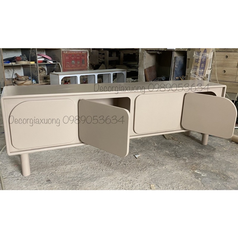 Kệ tivi, tủ trang trí chân tròn 160x50x30 #Decorgiaxuong