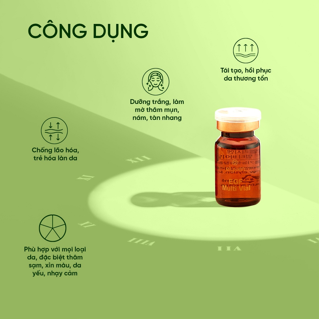 Hộp 10 lọ tinh chất tế bào gốc dưỡng da EGF Wrinkle vial cung cấp độ ẩm dưỡng trắng tái tạo làn da 80ml