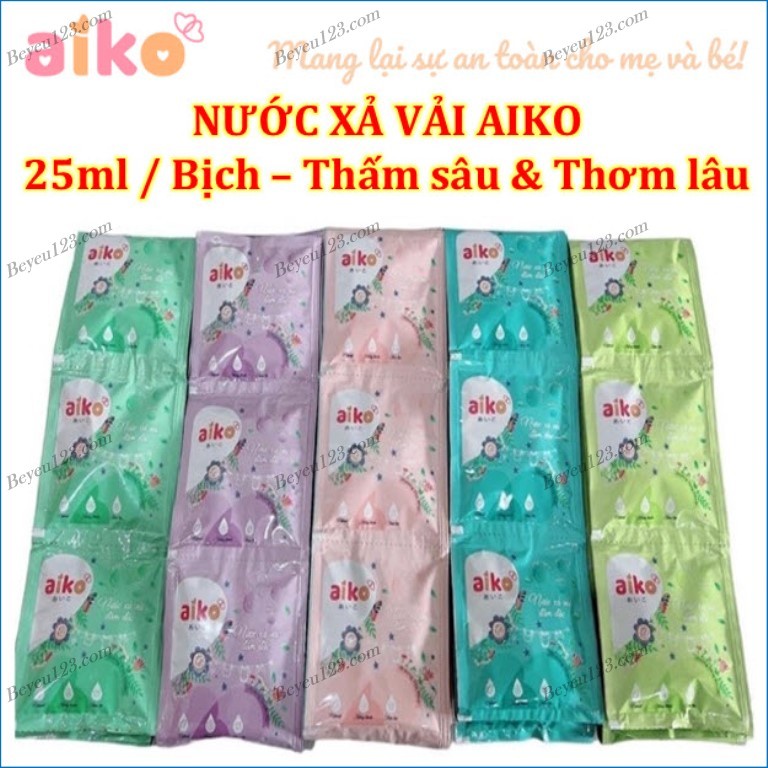 1 Gói / Nước xả quần áo đậm đặc Aiko 25ml - Thấm sâu, thơm lâu, lưu hương 2 tuần