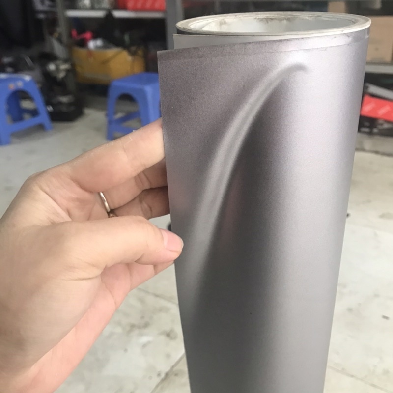 Giấy decal dán xe máy ô tô,decal 3lớp màu ghi bạc nhám dán dổi màu ,chống xước trang trí xe